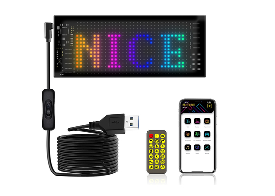 Flexibel LED-bord 16*32 App Control Programmeerbaar bericht Scrolling Display Flexibel auto led paneel