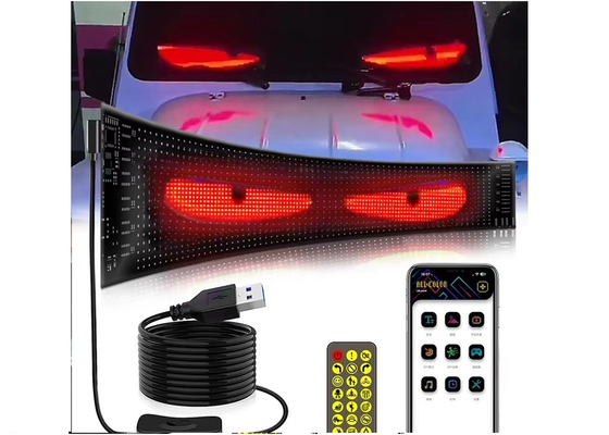 5VDC USB/2A koplamp Red Devil Eye Truck Windscherm LED Sign Demon Eye Led koplamp Voor motorfiets