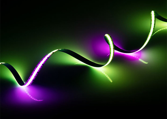 Hoog - LEIDENE van de dichtheidsmaïskolf Flexibele Strookvlek Vrije gelijkstroom 5V 12mm wijd Digitale RGB Kleur