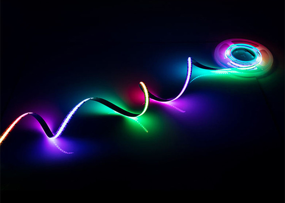Hoog - LEIDENE van de dichtheidsmaïskolf Flexibele Strookvlek Vrije gelijkstroom 5V 12mm wijd Digitale RGB Kleur
