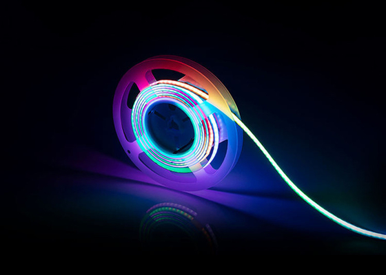 Hoog - LEIDENE van de dichtheidsmaïskolf Flexibele Strookvlek Vrije gelijkstroom 5V 12mm wijd Digitale RGB Kleur