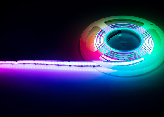 Hoog - LEIDENE van de dichtheidsmaïskolf Flexibele Strookvlek Vrije gelijkstroom 5V 12mm wijd Digitale RGB Kleur