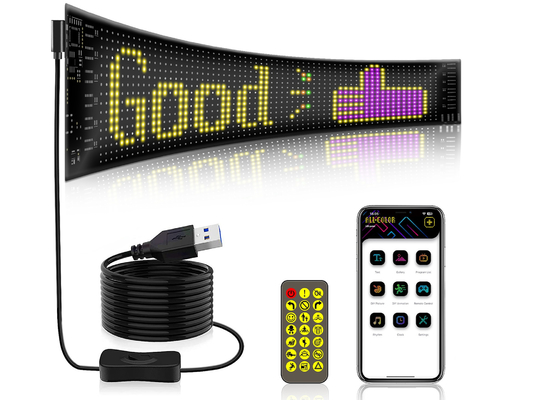 16*64 Flexibel LED-scherm Buitenbeeldscherm Waterdicht paneel Autovenster LED zacht bord