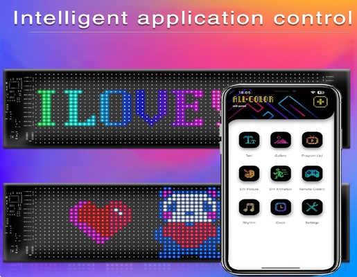 App Control LED Sign Board 20*64 Flexible USB Programmable Custom Scrolling Message Auto Signs Digitaal Display