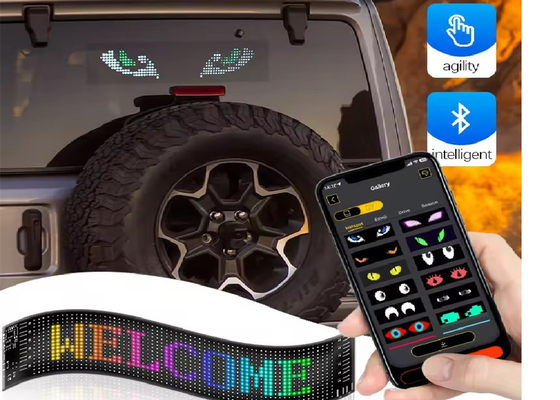 Zacht LED-scherm Merkenadvertentie Promotie Display RGB Kleur APP Slim programmabel interieur LED-bord