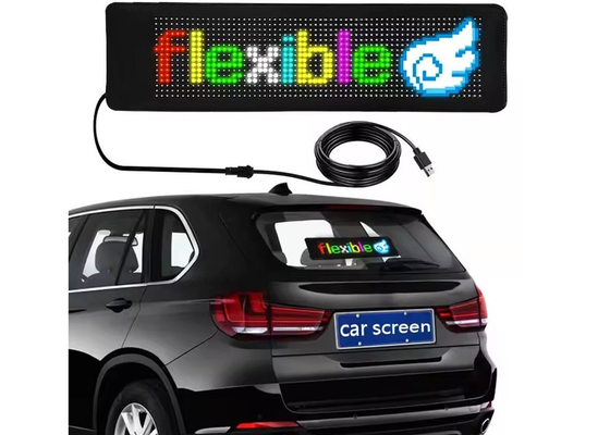 Programmeerbaar DIY Scrolling Text 5V USB Wireless Control RGB Flexible LED Car Sign Voor reclame