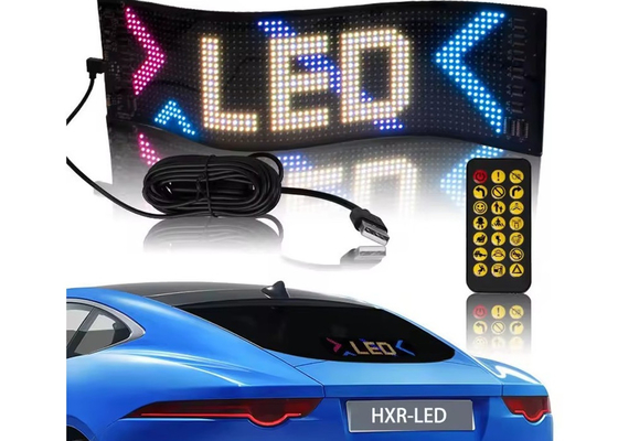 Programmeerbaar DIY Scrolling Text 5V USB Wireless Control RGB Flexible LED Car Sign Voor reclame