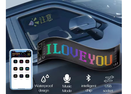 APP Control Flexible Led Screen Scrolling Custom Message Text Sign Board LED Display Digitaal voor auto