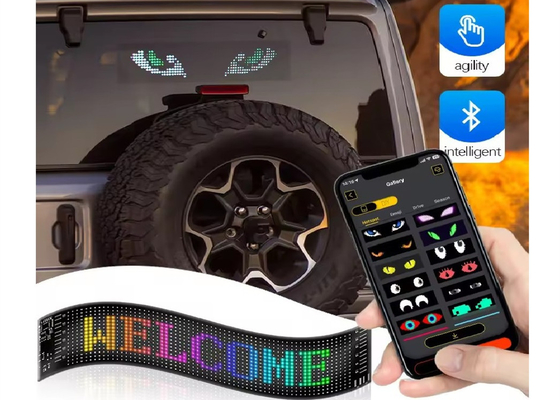 APP Control Flexible Led Screen Scrolling Custom Message Text Sign Board LED Display Digitaal voor auto