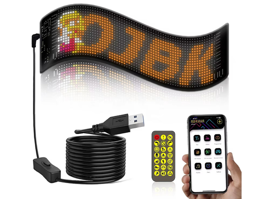 Pixel RGB Led Flexible Display App Bluetooth Auto Advertentie Scherm Auto Ip65 Waterdicht Soft Digital Display Scherm