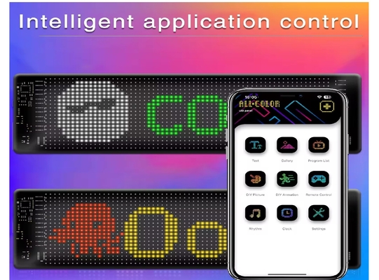 Pixel RGB Led Flexible Display App Bluetooth Auto Advertentie Scherm Auto Ip65 Waterdicht Soft Digital Display Scherm