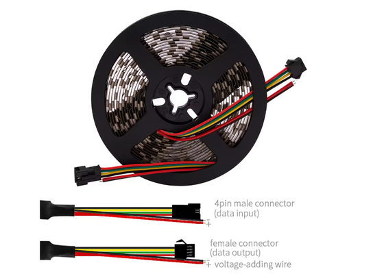 DC12V Digitaal Dual Signal Line LED Strip Flexible Tape WS2815 SMD5050 IP20 60led 60Pixel RGB WS2815b IC