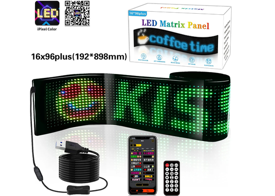 DIY LED Sign Matrix Panel Screen APP Control Voor winkel Billboard Bar Auto Nieuwe grootte 1696 Plus