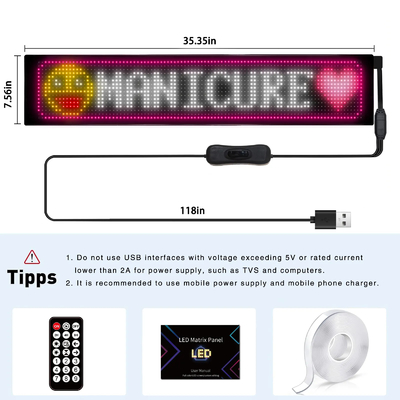 DIY LED Sign Matrix Panel Screen APP Control Voor winkel Billboard Bar Auto Nieuwe grootte 1696 Plus