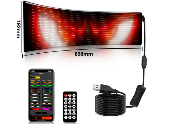 5VDC USB / 2A Super Truck Demon Eye LED Soft Screen APP Bluetooth Programmering Auto Reclame Scherm Slechte Ogen
