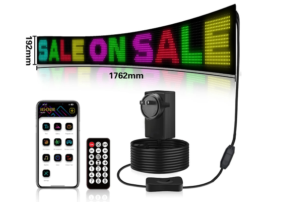 Doorbladeren Advertentie LED-borden Flexibel Bluetooth Full RGB 5VDC USB-kabel Stroomvoorziening voor Store Car Hotel