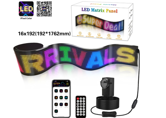 Doorbladeren Advertentie LED-borden Flexibel Bluetooth Full RGB 5VDC USB-kabel Stroomvoorziening voor Store Car Hotel