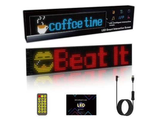 Smart Car Sticker 120x595mm RGB Dynamic LED Truck Demon Eye Light Voor buiten Smart Display IP65