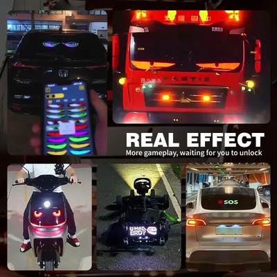 5VDC USB/2A koplamp Red Devil Eye Truck Windscherm LED Sign Demon Eye Led koplamp Voor motorfiets
