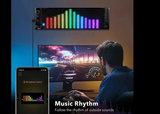 App Control Sign Advertising Achterruit Digitaal Display met 192x898mm LED Soft Display Rolling Pattern Animation Image