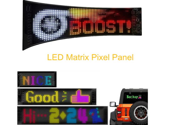 App Control Sign Advertising Achterruit Digitaal Display met 192x898mm LED Soft Display Rolling Pattern Animation Image