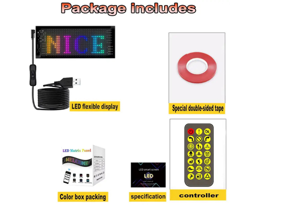 Advertentie Scrolling LED Car Sign Board Programmable App Control Outdoor Full Color LED-borden