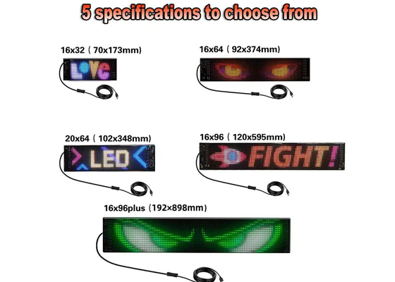 Advertentie Scrolling LED Car Sign Board Programmable App Control Outdoor Full Color LED-borden