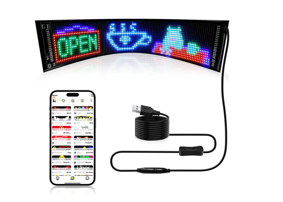 Truck Devil Eye LED Screen Car Light Truck Dynamic LED Light Smart Car Sticker Programmable LED Panel Voor de voorruit van de vrachtwagen