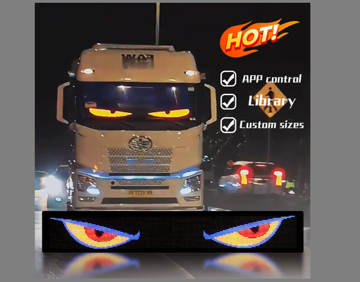 Truck Devil Eye LED Screen Car Light Truck Dynamic LED Light Smart Car Sticker Programmable LED Panel Voor de voorruit van de vrachtwagen