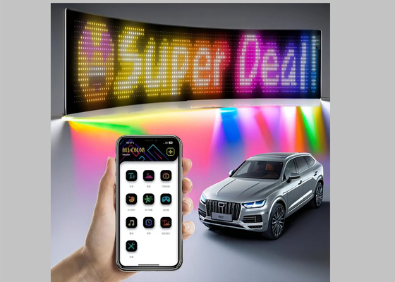 Auto-LED-digitaal scherm met veelfunctionaliteit, programmeerbaar, decoratief reclamebord