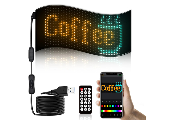 24*48 LED Flexible Light Display APP Control Car Advertising Screen Ip65 Full Color High Definition Car Display (LED-flexibel lichtdisplay voor 24*48 LED-afbeeldingen)