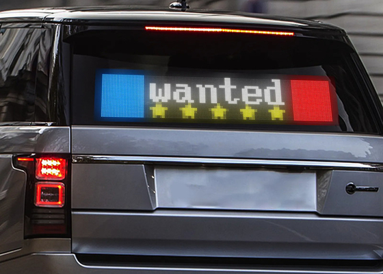 32 * 160 Volkleurig dubbelrijdig scrollend LED-lichtbord Voor auto LED-advertentiebord Vensterbeeldscherm