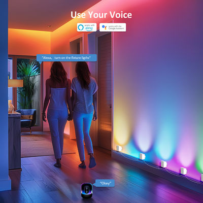 Bluetooth-besturing Adreserbare RGBCW Smart Wall Sconces / Eave Lights Voor kerstversiering