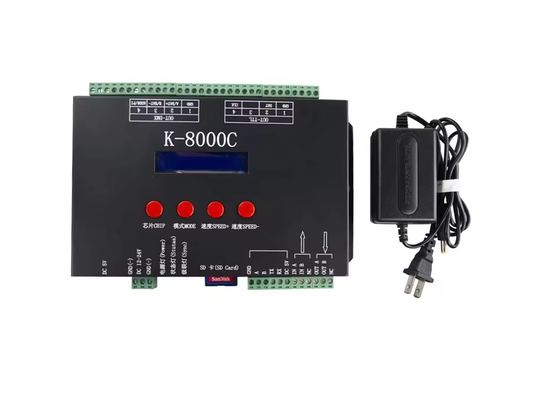 K-8000C Programmeerbare Magische Kleurencontroller Volledige Kleurenregeling Via DMX/SPI Met Ingebouwde Codeerfunctie Voor Lichtregeling
