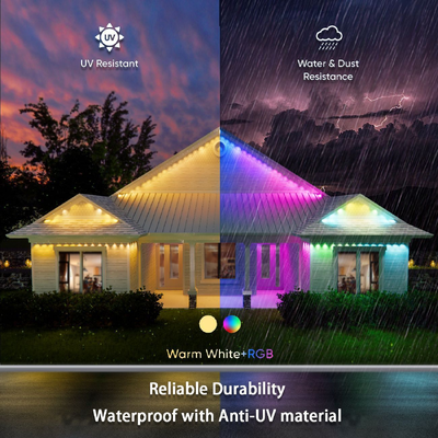 Pixel licht kerst kleurrijke huisversiering 2024 RGB programmeerbare LED-vorm IP65 waterdicht vakantieverlichting