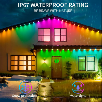 Pixel licht kerst kleurrijke huisversiering 2024 RGB programmeerbare LED-vorm IP65 waterdicht vakantieverlichting