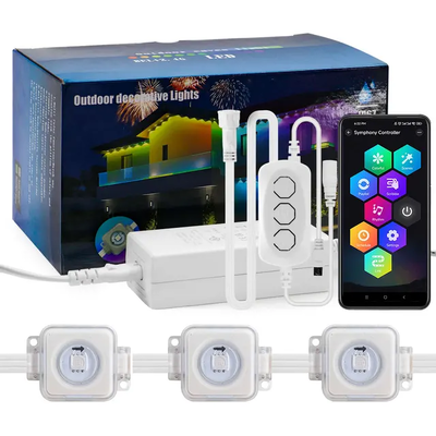 Pixel licht kerst kleurrijke huisversiering 2024 RGB programmeerbare LED-vorm IP65 waterdicht vakantieverlichting