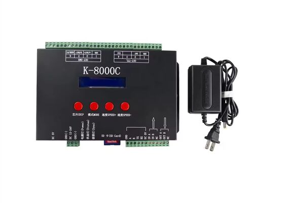 K-8000C Programmeerbare Magische Kleurencontroller Volledige Kleurenregeling Via DMX/SPI Met Ingebouwde Codeerfunctie Voor Lichtregeling